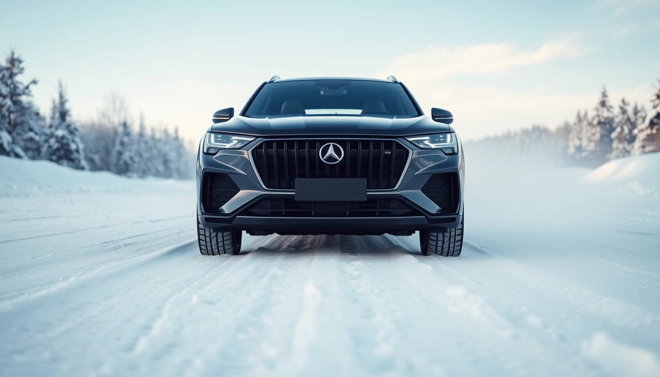 Auto Kufen in a striking winter setting, illustrating superior performance and design.