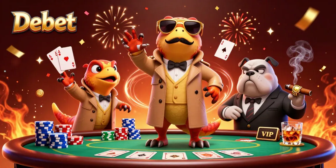 Engage with thrilling poker action at Debet, with raptors in disguise at a VIP casino.