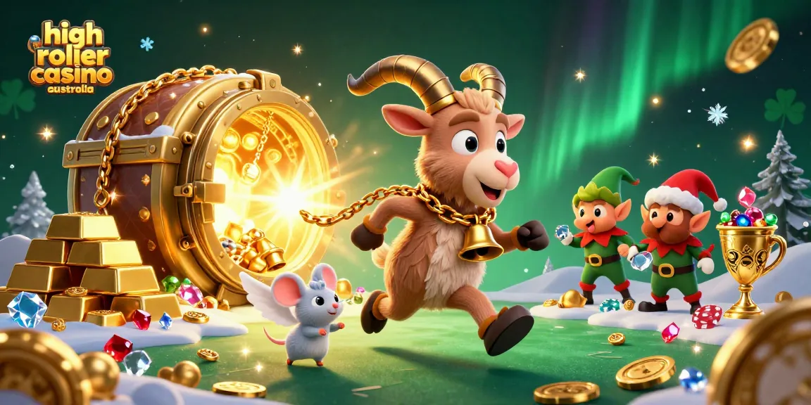 Experience the excitement of a high roller casino australia with vibrant characters and dynamic casino elements.