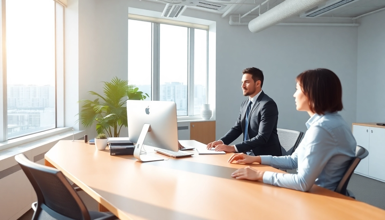 Engaging headhunter Schweiz consulting in a modern office setting.