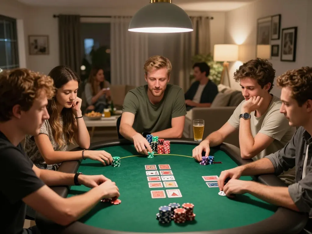 F8beta2 players engaged in a thrilling Texas Hold'em game, showcasing excitement and strategy.