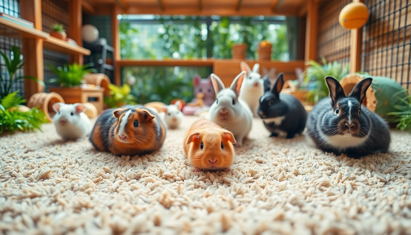 Spielende Tiere auf Nagermatte, die Komfort und natürliche Materialien bieten.