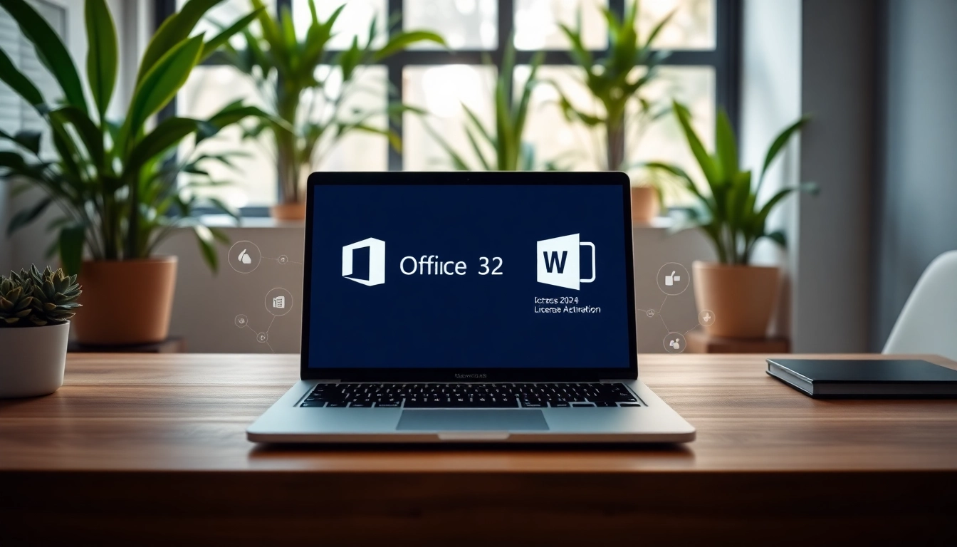 MS Office 2024 Mac Lizenz direkt aktivieren auf einem modernen MacBook am Schreibtisch.