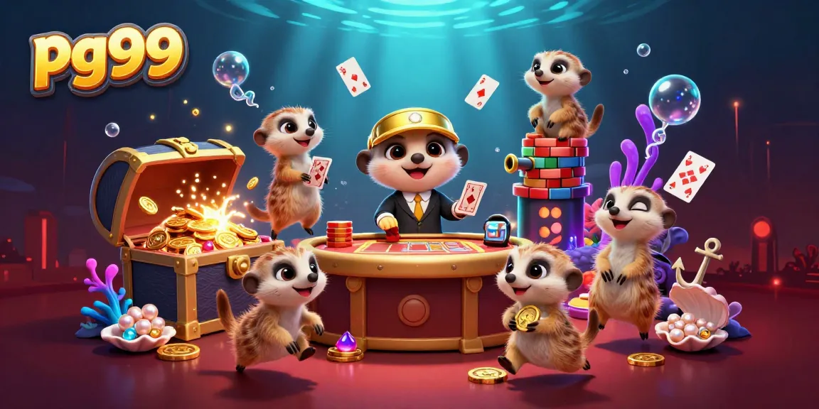 Experience the vibrant pg99 casino world with meerkats gaming in action and treasure exploding around them.