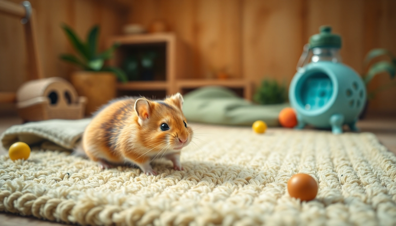 Nagermatte for hamsters offering a playful environment with interactive features.