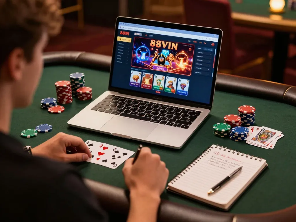 Player engaged with the 88VIN online casino interface during an exciting gaming session.