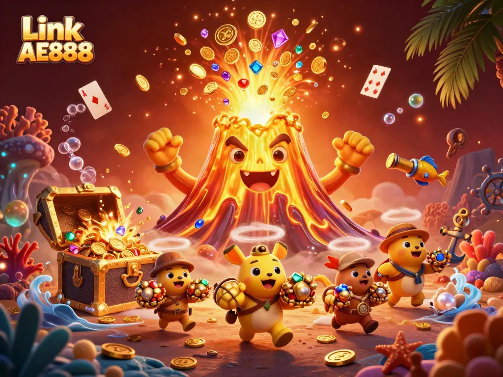 Engage in thrilling gaming with Link AE888, featuring vibrant treasures and exciting casino elements.